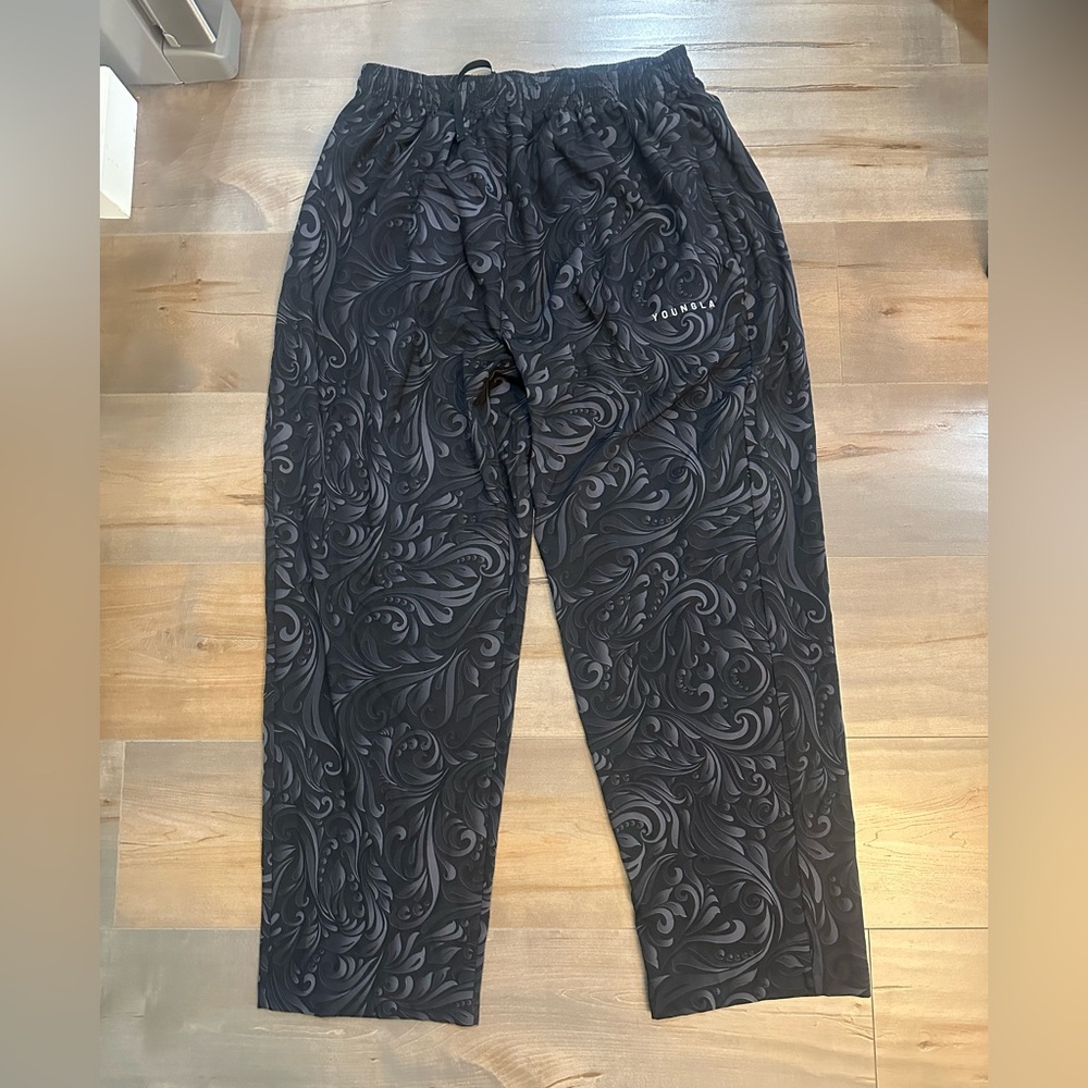 Youngla Black Patterned Sweatpants - image 3